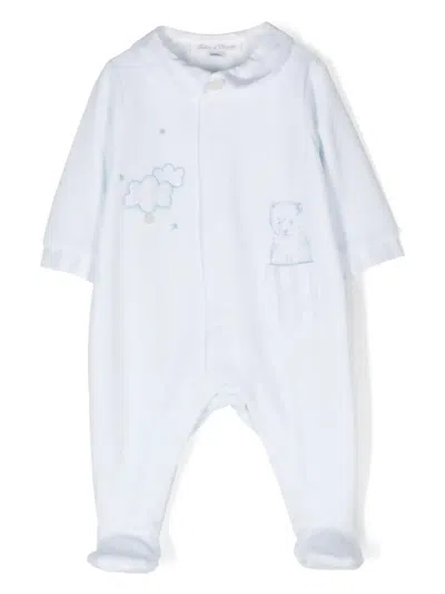 Tartine Et Chocolat Babies' Embroidered-design Cotton Pyjama In Blue