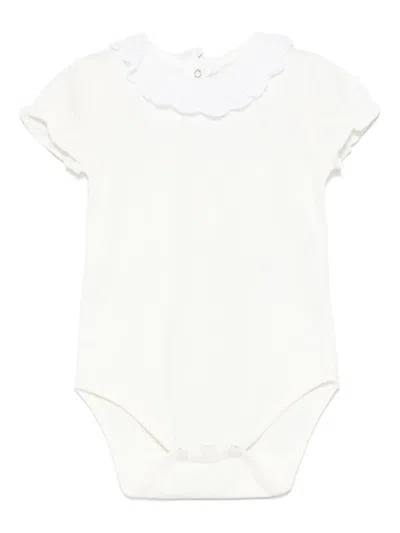 Tartine Et Chocolat Babies' Embroidered-detail Body In White