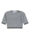 Tartine Et Chocolat Embroidered-detail Sweater In Gray