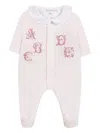 Tartine Et Chocolat Embroidered-details Long-sleeve Pajama In Pink