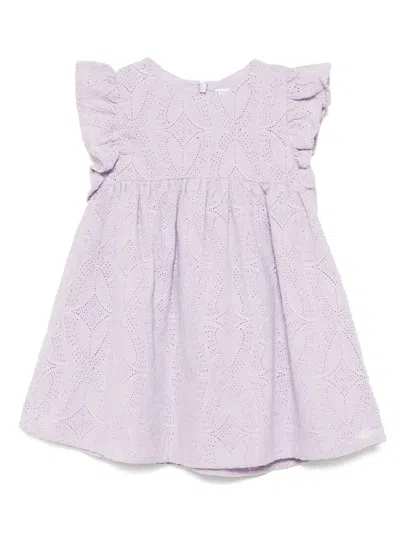Tartine Et Chocolat Babies' Embroidered Dress In Purple