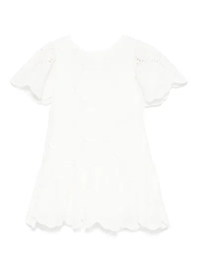 Tartine Et Chocolat Kids' Embroidered Dress In White