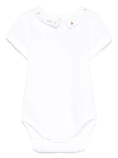 Tartine Et Chocolat Babies' Embroidered Explorer Body In White