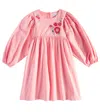 Tartine Et Chocolat Embroidered Gingham Cotton Dress In Pink