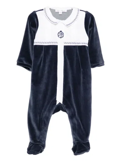 Tartine Et Chocolat Babies' Embroidered Pajama In Blue