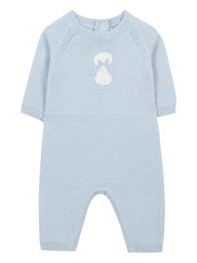 Tartine Et Chocolat Babies' Embroidered Pajamas In Blue