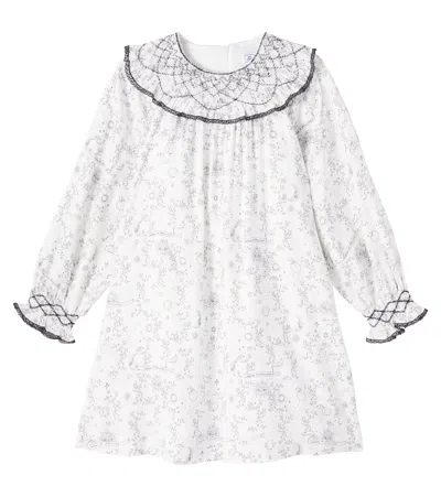 Tartine Et Chocolat Kids' Embroidered Printed Dress In White