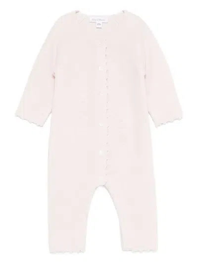 Tartine Et Chocolat Embroidered Scallop-edge Babygrow In Pink