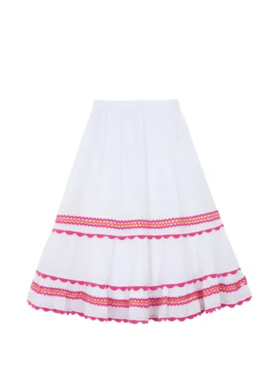 Tartine Et Chocolat Kids' Embroidered Skirt In White