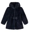 Tartine Et Chocolat Faux Fur Coat In Blue
