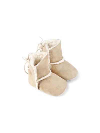 Tartine Et Chocolat Babies' Faux-fur Trim Boots In Neutrals