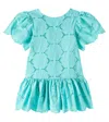 Tartine Et Chocolat Floral Cotton Dress In Blue