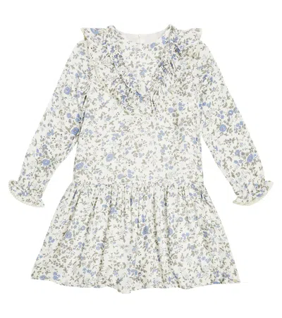Tartine Et Chocolat Kids' Bedrucktes Kleid Aus Baumwolle In Blue