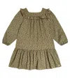 Tartine Et Chocolat Floral Cotton Dress In Green