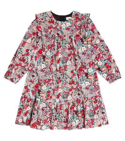 Tartine Et Chocolat Kids' Floral Cotton Dress In Purple