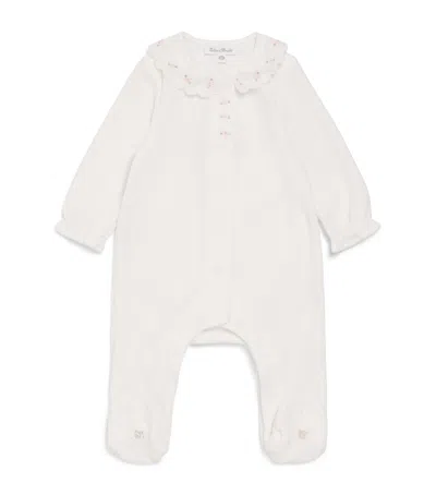 Tartine Et Chocolat Kids'  Floral Embroidered All-in-one In White