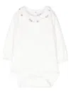 Tartine Et Chocolat Floral-embroidered Body In White