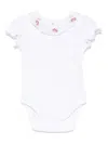 Tartine Et Chocolat Floral-embroidered Bodysuit In White