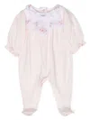 Tartine Et Chocolat Floral-embroidered Cotton Pyjamas In Pink