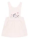 Tartine Et Chocolat Floral-embroidered Dress In Pink