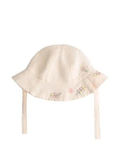 Tartine Et Chocolat Kids' Floral-embroidered Hat