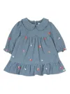 Tartine Et Chocolat Floral-embroidery Dress In Blue