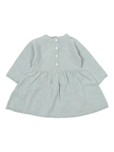 Tartine Et Chocolat Babies' Floral-embroidery Dress In Blue