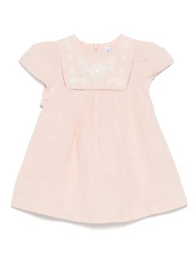 Tartine Et Chocolat Babies' Floral-embroidery Dress In Pink