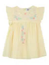 Tartine Et Chocolat Floral-embroidery Dress In Yellow