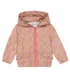 Tartine Et Chocolat Floral Hooded Puffer Jacket In Blush