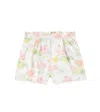 Tartine Et Chocolat Floral Lace-trimmed Linen And Cotton Shorts In Multicoloured