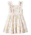 Tartine Et Chocolat Floral Linen And Cotton Dress In Multicoloured