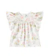 Tartine Et Chocolat Floral Linen And Cotton Top In Multicoloured