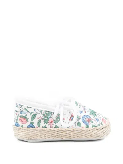 Tartine Et Chocolat Babies' Floral-print Ballet Flats In White