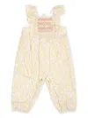 Tartine Et Chocolat Floral-print Cotton Jumpsuit In Neutrals
