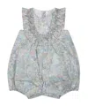 Tartine Et Chocolat Floral-print Cotton Romper In Gray