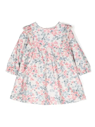 Tartine Et Chocolat Babies' Floral-print Dress In Bianco