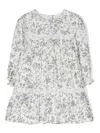 Tartine Et Chocolat Floral-print Lace-trim Midi Dress In White