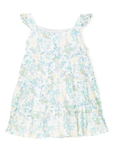 Tartine Et Chocolat Babies' Floral-print Ruffle-detail Dress In White