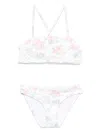 Tartine Et Chocolat Floral-print Ruffled Bikini Set In White