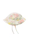 Tartine Et Chocolat Floral-print Ruffled Sun Hat In Multi