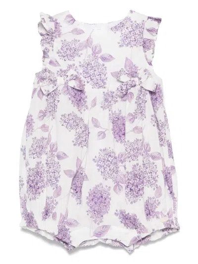 Tartine Et Chocolat Babies' Floral-print Shorties In Purple