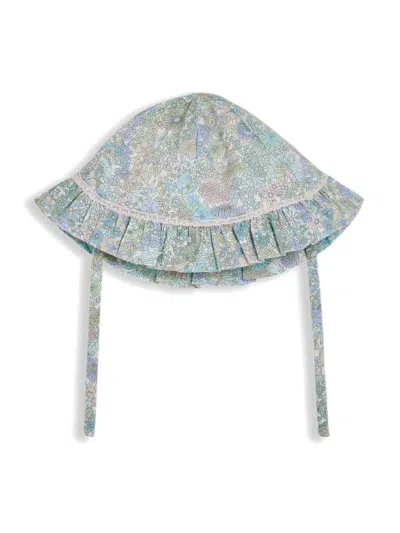 Tartine Et Chocolat Kids' Floral-print Sun Hat In Green