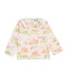 Tartine Et Chocolat Floral Ruffle Swim Top In Ivory
