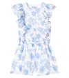 Tartine Et Chocolat Floral Ruffled Cotton Playsuit