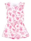 Tartine Et Chocolat Floral Ruffled Playsuit In Multi