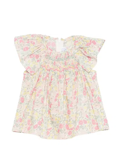 Tartine Et Chocolat Babies' Floral Smocked Top In Multi
