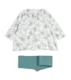 Tartine Et Chocolat Floral Top And Leggings Set In Green