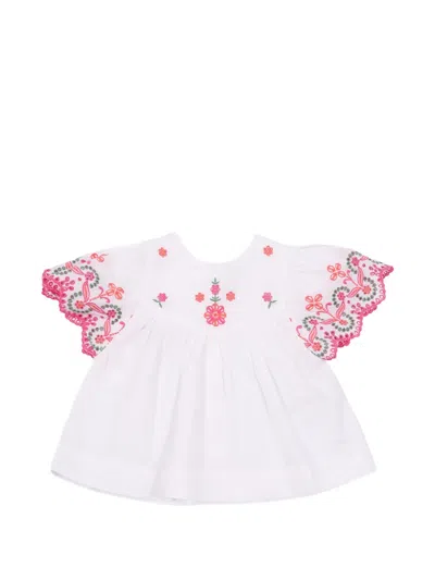 Tartine Et Chocolat Kids' Floral-embroidered Shorts Set In Multi