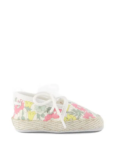 Tartine Et Chocolat Babies' Floral-print Ballerinas In Neutral